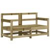 vidaXL Sof&aacute;s de canto para jardim 2 pcs madeira de pinho impregnada