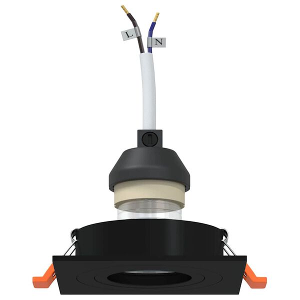 vidaXL Holofote 12 pcs Preto 9 x 9 x 2 cm Alum&iacute;nio