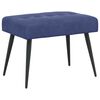 vidaXL Banco com bot&otilde;es estofados Azul Pol&iacute;cia 60 x 40 x 45 cm Veludo