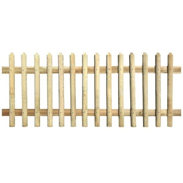vidaXL Cerca de estacas 170x120 cm 5/7 cm madeira de pinho impregnada