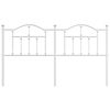 vidaXL Cabeceira de cama 180 cm metal branco