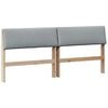 vidaXL Cabeceira estofada Cinzento-claro 200 cm