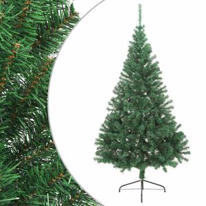 vidaXL Meia &aacute;rvore de Natal artificial com suporte 180 cm PVC verde
