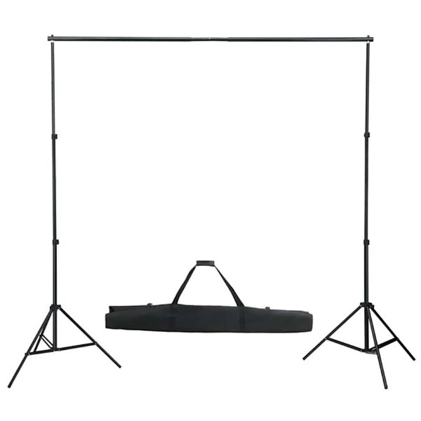 vidaXL Kit de est&uacute;dio fotogr&aacute;fico com conjunto de ilumina&ccedil;&atilde;o e fundo