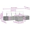 vidaXL Conjunto de Sofá de Jardim com almofada 6 pcs Bege vime PE
