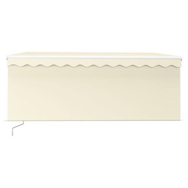 vidaXL Toldo retrátil manual com estore 3x2,5 m cor creme