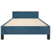 vidaXL Estrutura de cama sem colch&atilde;o 90x190 cm veludo azul-escuro