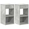 vidaXL Mesas de cabeceira c/ gaveta 2pcs 35x34x66,5cm cinzento cimento