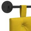 vidaXL Cabeceira Suspensa Amarelo 130 x 55 x 7 cm Veludo
