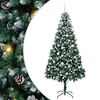 vidaXL &Aacute;rvore de Natal Artificial Verde 210 cm PVC, A&ccedil;o e Pl&aacute;stico