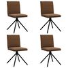 vidaXL Cadeiras de jantar 4 pcs camur&ccedil;a artificial castanho