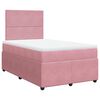 vidaXL Cama boxspring com colch&atilde;o 120x190 cm veludo rosa
