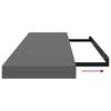 vidaXL Prateleiras de parede suspensas 2 pcs 90x23,5x3,8cm MDF cinza