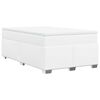 vidaXL Cama boxspring com colch&atilde;o 120x190 cm couro artificial branco