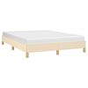 vidaXL Estrutura de cama sem colch&atilde;o 140x190 cm tecido cor creme