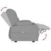vidaXL Poltrona massagens 2 lug. reclin&aacute;vel sup. copo couro art. cinza
