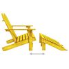 vidaXL Cadeira de jardim e otomano Adirondack 2 lugares abeto amarelo