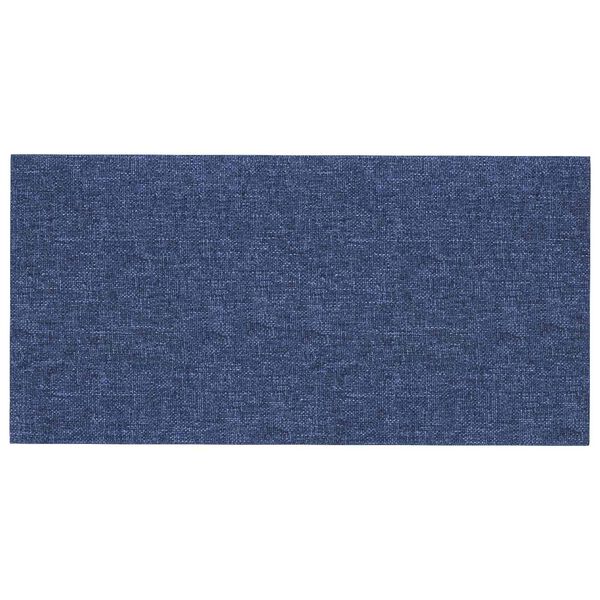 vidaXL Cabeceira de Parede 12 pcs Azul 30 x 15 cm tecido
