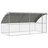 vidaXL Canil de Cachorro 2 unid. Prateado 4 x 2 x 2 m A&ccedil;o galvanizado