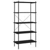 vidaXL Unidade com 5 prateleiras 80x40x163 cm preto