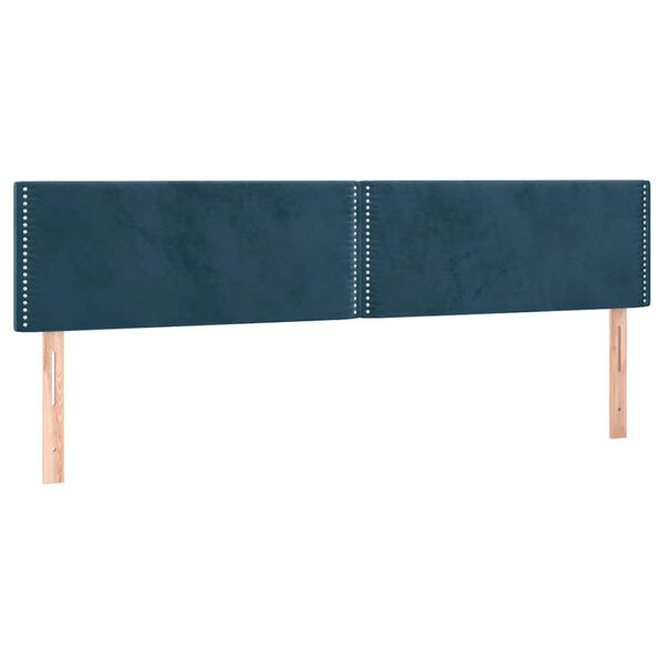 vidaXL Cabeceiras azul-escuro 180x5x78/88 cm veludo
