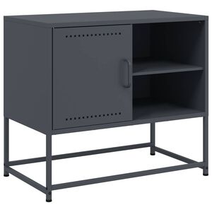 vidaXL M&oacute;vel de TV 68x39x60,5 cm a&ccedil;o antracite