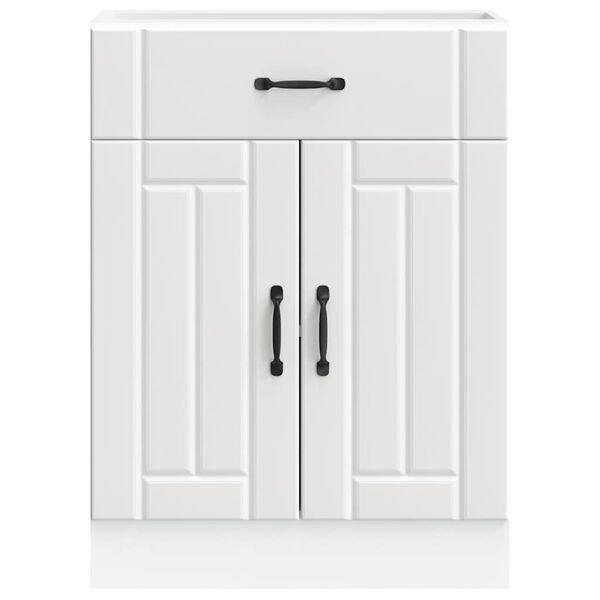 vidaXL Arm&aacute;rio de cozinha baixo Lucca derivados de madeira branco