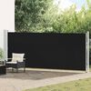 vidaXL Toldo lateral retr&aacute;til para p&aacute;tio 600x160 cm preto