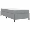 vidaXL Cama Box com colch&atilde;o Cinzento-claro 90 x 190 cm tecido