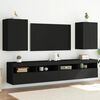 vidaXL M&oacute;veis parede p/ TV 2pcs 40,5x30x60 cm derivados madeira preto