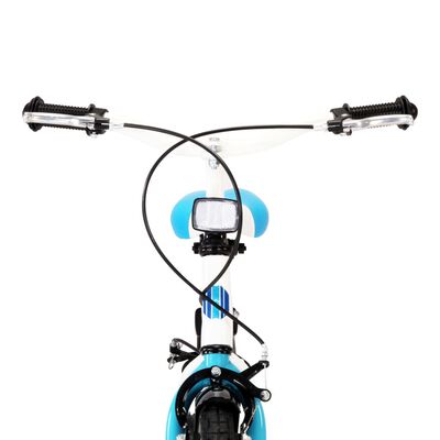 vidaXL Bicicleta de criança roda 20" azul e branco