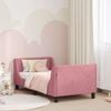 vidaXL Estrutura de Cama Infantil com Cabeceira Rosa 80 x 160 cm