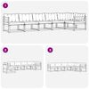 vidaXL Conjunto de Sof&aacute;s para Exterior 6 pcs Cinza Natural e Claro