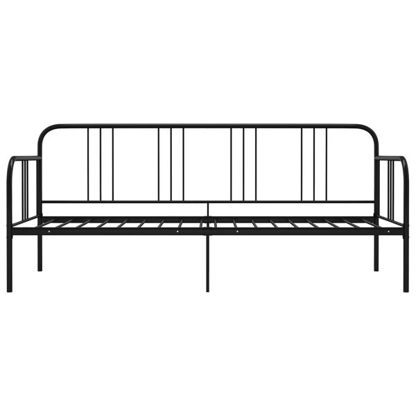 vidaXL Sofá-cama 90x200 cm metal preto