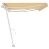 vidaXL Toldo autom&aacute;tico independente 600x350 cm amarelo e branco