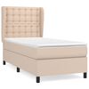 vidaXL Cama com molas/colch&atilde;o 80x200 cm couro artificial cappuccino