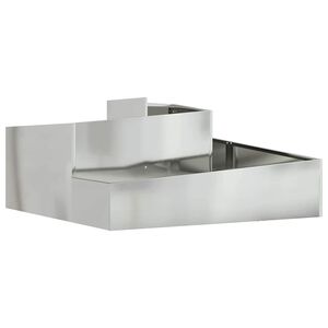 vidaXL Vaso de Jardim Prateado 100 x 100 x 50 cm A&ccedil;o Galvanizado