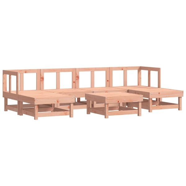 vidaXL 7 pcs conjunto lounge de jardim madeira de douglas maci&ccedil;a