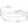 vidaXL Cama box spring c/ colch&atilde;o/LED 120x200cm couro artificial creme