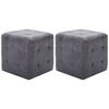 vidaXL Mesas de cabeceira 2pcs 30x30x30 cm camur&ccedil;a artificial cinzento