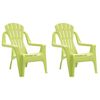 vidaXL Cadeiras de jardim infantis 2 pcs PP aspeto de madeira verde