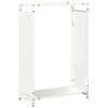 vidaXL Suporte para lenha 60x28x90 cm a&ccedil;o laminado a frio branco