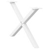 vidaXL P&eacute;s para mesa de centro em formato de X, 2 pe&ccedil;as, branco, 70x (42-43) cm, a&ccedil;o