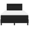 vidaXL Cama Box com colch&atilde;o Preto 120 x 200 cm Couro sint&eacute;tico