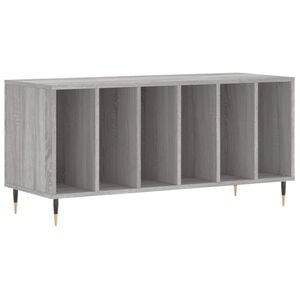 vidaXL Arm&aacute;rio p/ discos 100x38x48cm derivados madeira cinzento sonoma