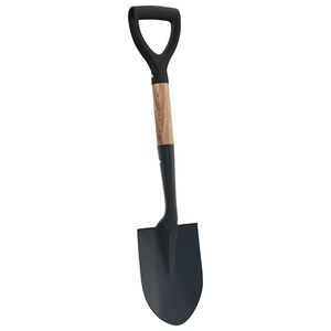 vidaXL P&aacute; Preto 68,5 cm A&ccedil;o Revestido e Madeira S&oacute;lida