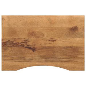 vidaXL Tampo de mesa com curva 80x60x2,5 cm mangueira &aacute;spera maci&ccedil;a