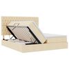 vidaXL Cama com Armazenamento Creme 200 x 200 cm Couro Sint&eacute;tico