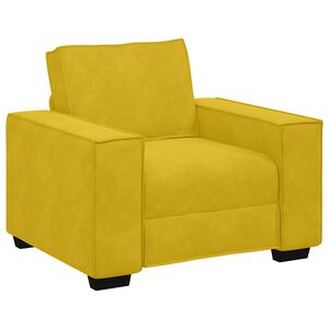 vidaXL Poltrona 100x78x84 cm veludo amarelo