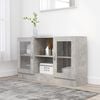 vidaXL Arm&aacute;rio vitrine 120x30,5x70 cm derivados madeira cinza cimento